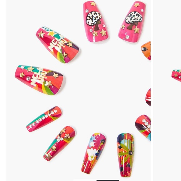 Shae Anthony She This Press On Nails Forever 21 Coffin NWT BLM Melanin 4C Queen - Picture 3 of 9